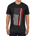 thumbnail image 1 of Polish American Distressed Flag Mens Soft T Shirt Charcoal Black Triblend X-LG, 1 of 1