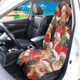 thumbnail image 3 of Chririnla 1 Pack Car Seat Towel Cover, Terry Cloth Seat Cover Easy Install, Compatible with Van Truck Seat Auto Interior, Christmas Cat Santa Print Car Seat Cover, 3 of 5