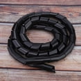 thumbnail image 4 of 2 Package Wire Protector Spiral PP Wire Cable Protection Accessory Wire SleeveBlack 25mm, 4 of 9