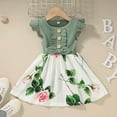 thumbnail image 1 of Robe pour Fillette à Manches Volantées, Robe d'Été Trapèze, Robe de Princesse, Robes Florales pour Filles, Robe Chic, 1 of 5