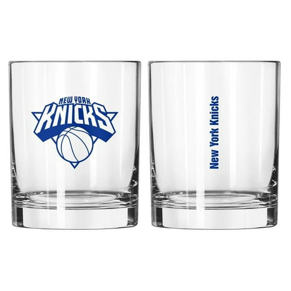 Logo Brands  York Knicks 14 oz Gameday Rocks Glass