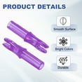thumbnail image 3 of Uxcell Archery Arrows Nocks 6.2mm, Plastic Insert Arrow Nock Replacement Arrow Tails for Shooting Compound Recurve Transparent Purple, 3 of 7