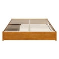 thumbnail image 2 of Barcelona King Panel Platform Bed with 2 Storage Drawers in Light Toffee, 2 of 5