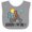 Heather and White, variant on Inktastic 1st Birthday Bear on Bicycle 1 Year Old Boys or Girls Baby Bib