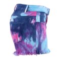 thumbnail image 5 of Womens High Waisted Jean Shorts Tie Dye Stretchy Denim Shorts For Women, 5 of 6