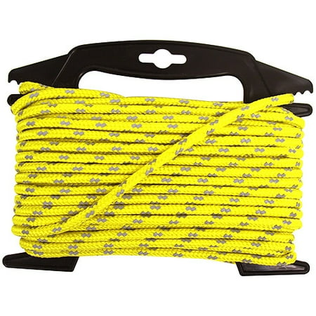SecureLine 1/4" x 50' Yellow Visiflect Reflective Rope