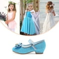 thumbnail image 5 of Stelle Girls Mary Jane Glitter Shoes Low Heel Princess Dress Shoes,Toddler Little Girls Crown Flower Girl Wedding Party Dress Pump Shoes,Blue, 5 of 6