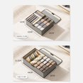 thumbnail image 3 of Foldable Closet Storage Boxes Divided Storage Organizer Box for Scarves Socks Bras Pants, 3 of 3