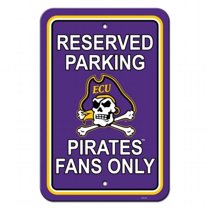 Fremont Die 40296 East Carolina Pirates Plastic Parking Sign