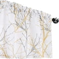thumbnail image 3 of Decoultimatex Yellow Valance Curtains for Windows Print Tree Branch Semi-Sheer Valance，1 Panel 50"W x 15"L, 3 of 5