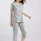 Hauts de Nuit pour Femmes avec Pantalons Capri Pyjama Sets – image 4 sur 5
