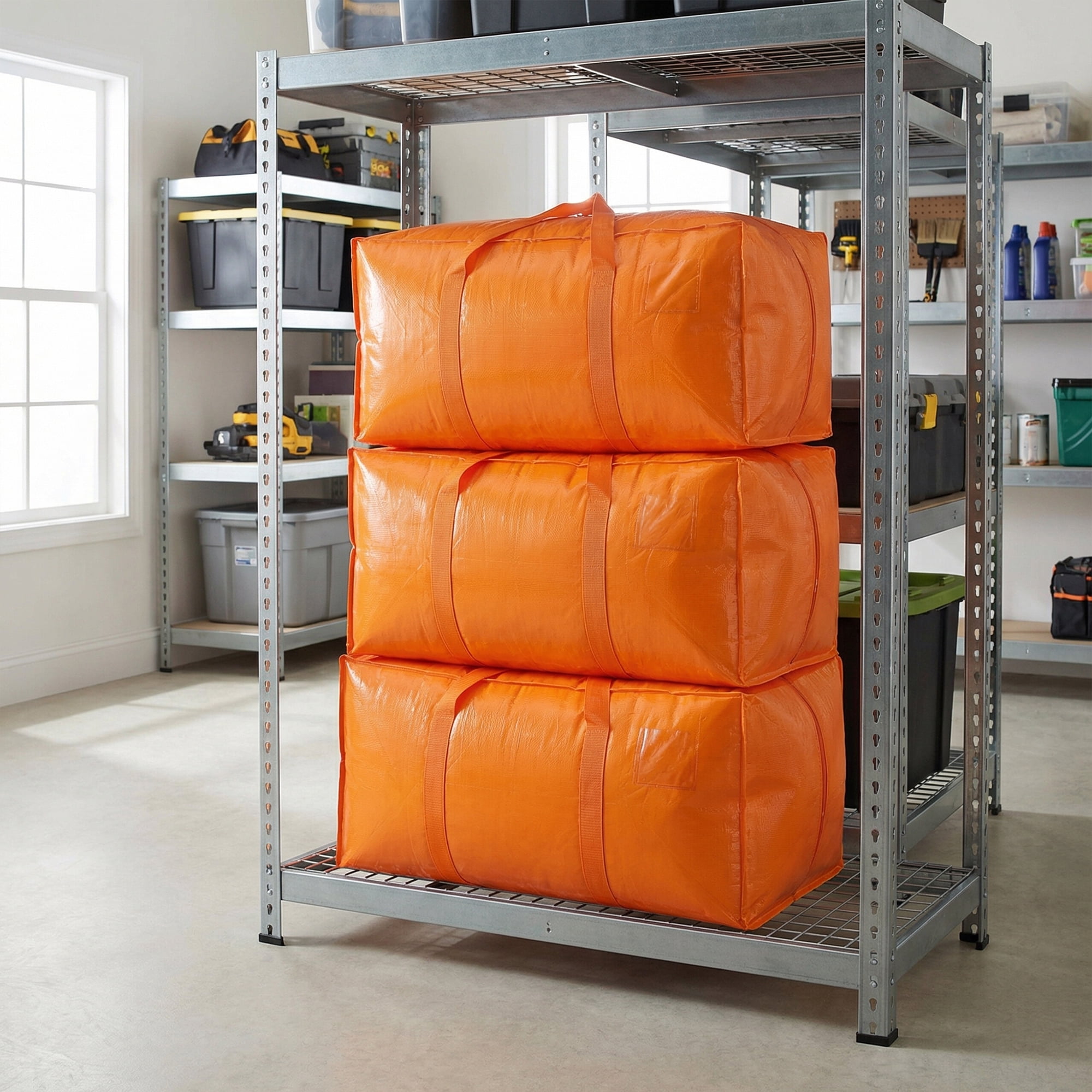 Unique Bargains Storage Bag for Organizing Bedroom with Handle Yellow 28.74"x14.17"x12.99"