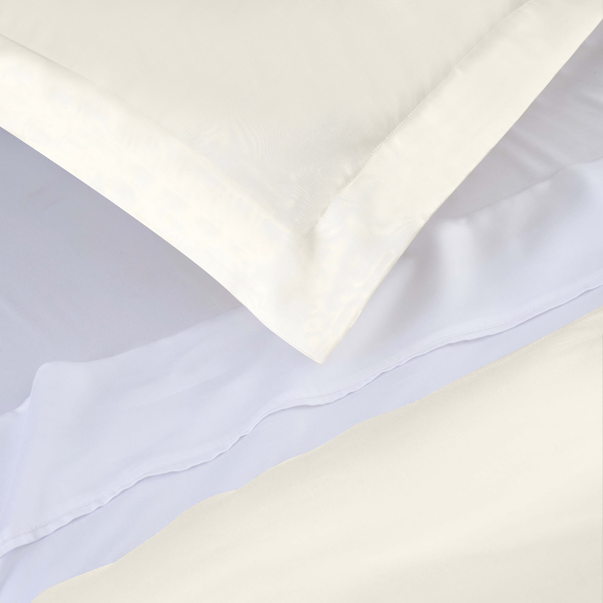 Superior Modal From Beechwood 400TC Ivory Duvet Cover Set, Twin/ Twin XL