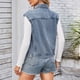 thumbnail image 5 of Chaqueta vaquera sin mangas y chaquetas de moda para mujer, primavera y verano, sin mangas, sin sombrero, chaqueta vaquera, abrigo para mujer, 5 of 9