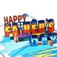 thumbnail image 1 of Memorable Fathers Day Card, Pop of Art With Exquisite Design, Handmade Gift For Dad Husband Grandpa, Includes Note Card And Classic Blue Envelope, 1 of 6