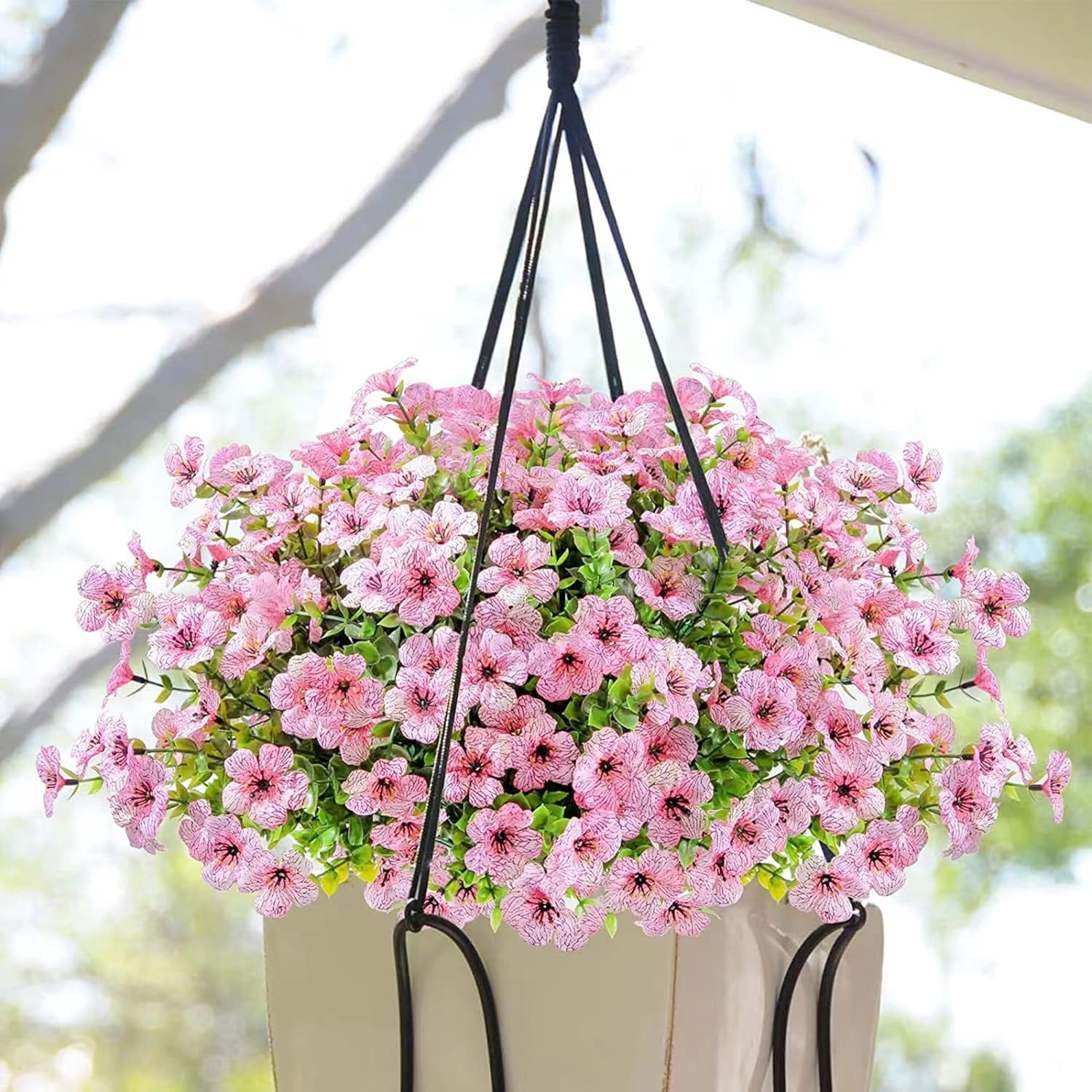 ZOELNIC 12 Bundles Artificial Flowers Fake Flowers Eucalyptus Plants UV Resistant Colorful Silk Plastic Flowers for Home Kitchen Bedroom Wedding Garden Farmhouse Window Box Party Decor