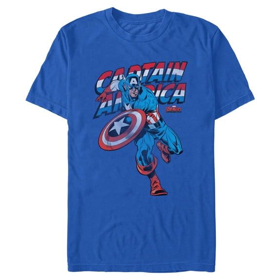 Mens Marvel Distressed Steve Shield T Shirt