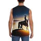thumbnail image 4 of Balery Azure Sky Western Desert Cowboy Camisetas sin mangas para hombre, absorbe la humedad y protege contra el mal olor.-Medium, 4 of 7
