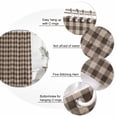 thumbnail image 3 of Brown Gingham Bathroom Shower Curtains with 12 Hooks Polyester Waterproof Shower Curtain for Stalls and Bathtubs Farmhouse Buffalo Plaid Checkered Decorative Bathroom Privacy Curtain 36x72 Inches, 3 of 9