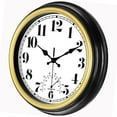 thumbnail image 5 of 12 Inch Retro Wall Clock,Indoor and Outdoor,Quartz,Analog,Waterproof,Thermometer,Gold, 5 of 7