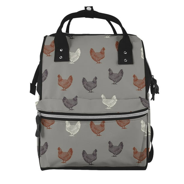 Disketp Rooster Mochila de Pañales de Gran Capacidad con Múltiples Bolsillos, Mochila de Viaje Multifuncional para Bebé, Unisex, Moderna y Resistente