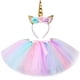 thumbnail image 3 of Falda de tul de unicornio para niñas, tutú esponjoso para cumpleaños de niñas pequeñas, minifaldas de tul pastel para niñas, disfraz de Halloween para niños, 3 of 5