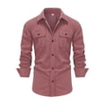thumbnail image 1 of Birdeem Mode Décontractée pour Hommes, Col Rabattu à Boutons, Manches Longues avec Blouses et Chemises, 1 of 1