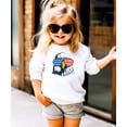 thumbnail image 4 of USA Eagle Sweatshirt for Women, Teens, and Girls Red White & Blue Trendy Patriotic Sweater White Sweatshirt Youth Small, 4 of 5
