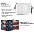 thumbnail image 2 of Ryvnso Retro American Flag Storage Basket Large Bin Foldable Boxes Toys Organizer 14.2x10.2x8.3in 1 PC, 2 of 8