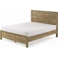 Yes4wood Solid Wood Full Bed Frame with Headboard, Heavy Duty Modern
