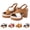 Brown, variant on Ladies' Non‑slip Lug Sole Chunky Heel Sandals, Color Block Faux Leather Adjustable Strap Platform Shoes for Long‑time Standing Black 35