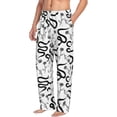 thumbnail image 2 of Xecao Hand Drawn Snake Men's Straight Lounge Pajama Pants: The Ultimate in Comfortable Sleepwear, 2 of 9