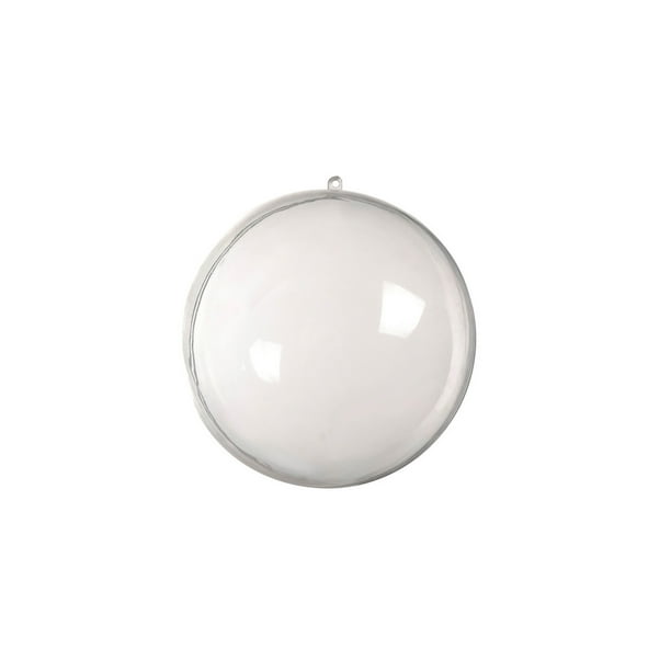 Yuarrent 2 piezas de adornos de bolas rellenables transparentes que favorecen la forma redonda de Navidad árbol de Navidad transparente DIY 4/5/6cm caja Kits de decoración para fiestas 4cm Yuarrent HA065955-03