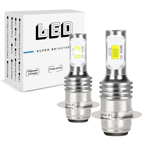 FOR Honda Rincon 650 680 2003-2015 2X H6 LED Headlight Light Bulbs 6000K