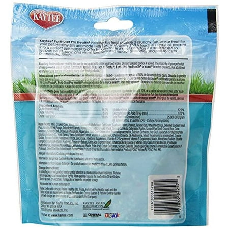 Kaytee Forti-Diet Pro Health Healthy Bits Rabbit, Guinea Pig and Chinchilla Treat, 9 Ounce