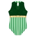 thumbnail image 6 of YiZYiF Girls Sequins Stripe Gymnastics Ballet Dance Leotard Christmas Santa Elf Performance Bodysuit Green 12, 6 of 7