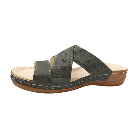 

Sentuca Women s Leisure Vacation Comfortable Hollow Open Toe Wedge Beach Sandals