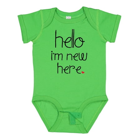 

Inktastic Hello I m New Here. Gift Baby Boy or Baby Girl Bodysuit