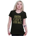 thumbnail image 4 of Deer Can't See Me Camo Hunting Womens Fitted Plus Size Graphic Tee Brisco Brands 2X, 4 of 5