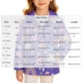 thumbnail image 4 of YUANxueke Girls Hoodie Windbreaker Printed Full Zip Jackets Casual Outdoor Fashion Windproof Jacket with Pockets,Purple,2-3 Years, 4 of 8