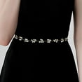 thumbnail image 3 of Prolriy Chain Belts for Women Wedding Bridal Belt Crystal Rhinestone Belt Bridesmaid Dress Sash for Women Accessories Dress Matching Womens Belt Gold, 3 of 6