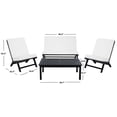 thumbnail image 6 of SAFAVIEH Chaston Outdoor 4 Piece Conversational Set, Black/Beige, 6 of 13