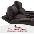thumbnail image 5 of Seatcraft Julius, Big & Tall, Home Theater Seating, Living Room, 400 lbs Capacity, Italian Leather, Power Recline, Powered Headrest, USB Charging, Cupholders, Arm Storage, Row of 2, Brown, 5 of 9