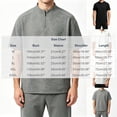thumbnail image 5 of FRSASU Men's Quarter Zip Athletic Shirt Loose Fit Breathable Workout Top Casual Short Sleeve Performance Training Tee Dark Gray, 5 of 5