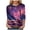 Purple, variant on vigerkar 250 Anniversary USA 3/4 Sleeve Shirt for Women 250th Patriotic Shirts Casual American Flag and Stars Print Shirt (Light Gray, L)