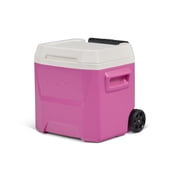 Igloo 16 QT Laguna Hard Side Ice Chest Cooler with Wheels, Pink