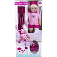 thumbnail image 2 of Lissi: 16" Baby Doll & Umbrella Stroller Set - Pink Butterfly Outfit, Matching Hat, Foldable Stroller, Toy Accessories, Plate-Fork-Spoon, Kids 3+, 2 of 6