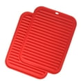 thumbnail image 3 of Juego de salvamanteles de silicona de 9 x 12, tamaño grande, salvamanteles de secado multiusos, soporte para ollas, impermeable, juego de 2 antideslizantes, flexibles, duraderos, aptos para, 3 of 8
