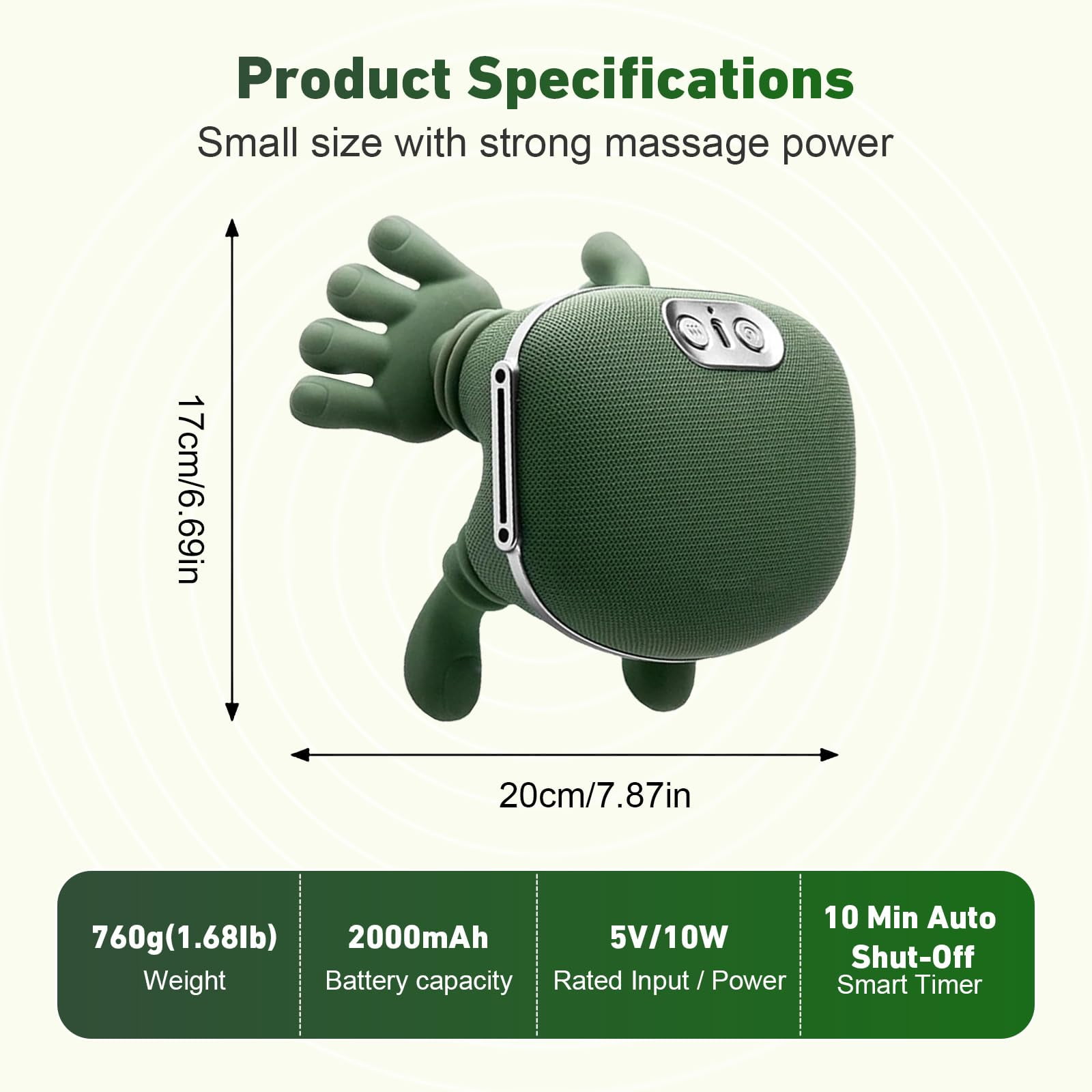 JMLPxx Neck Massager With Heat For Pain Relief Deep Tissue Cordless Neck And Shoulder Massager With Heat And Fingers Bionic Hand Electric Cervical Back Massagers