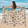 thumbnail image 4 of Yuyamidu Womens Sarong Beach Swimsuit Bikini Cover Up Wrap Long Pareo Cover Up Western Cowboy Sheer Bathing Suit Cover Ups, 4 of 7
